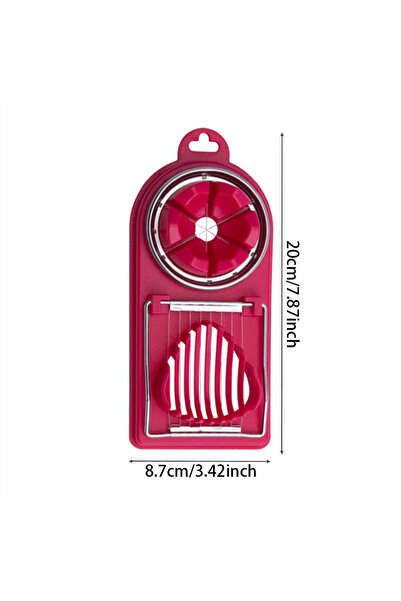Choice1 قطاعة بيض متعددة الوظائف بقاعدة من البولي بروبيلين، لون أحمر، 2 في 1،...