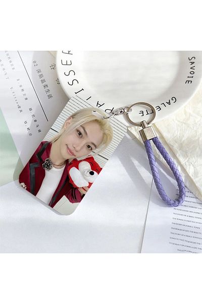 Kpop Dünyasi Stray Kids'' Felix'' Hard Cover Card Holder/Keychain