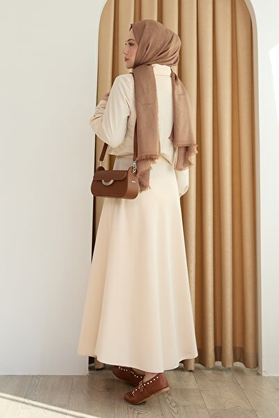 InStyle Cream Suit with Zipper Pocket Bolero Skirt