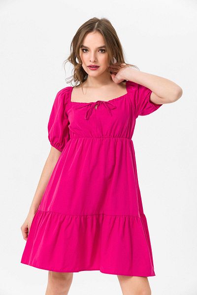 ŞİMAL Rochie de damă cu guler legat - 240162