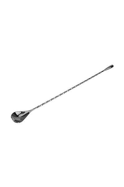 Choice 30cm Black Mixing Cocktail Spoon 30/40cm Bar Teadrop Spoon Stir Spoon Spiral Pattern Stainless Steel