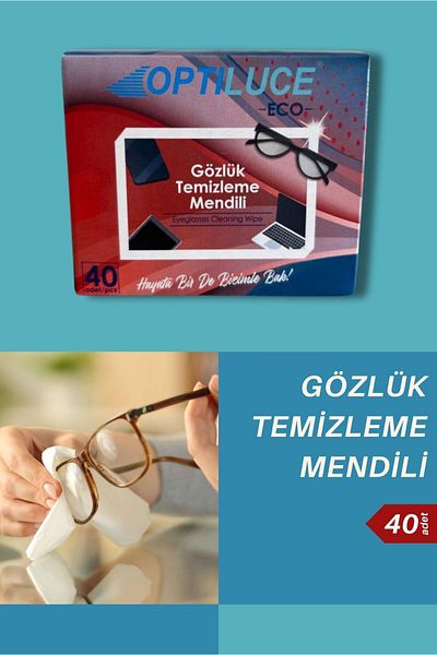 OPTILUCE Glasses Cleaning Wipes 40 Pieces