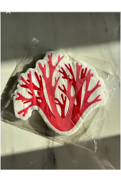 Naturalove Coral Patterned Napkin 20 Pieces