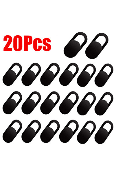 Choice3 20 قطعة من أغطية كاميرا الويب السوداء مع مصراع مغناطيسي منزلق غطاء بل...