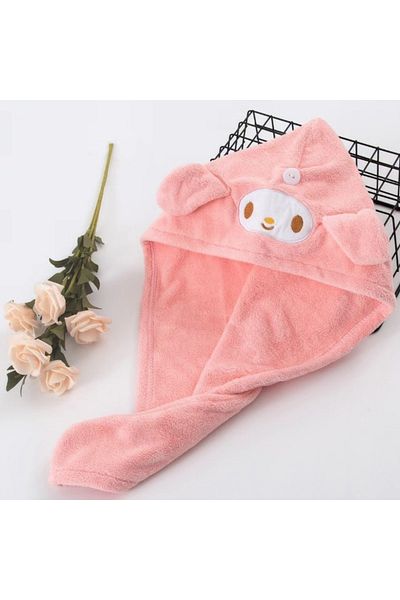 Miniso Melody ganfa Sanrio Dry Hair Hat Anime Cinnamonroll Melody Bath Hat Cartoon Kawaii Cute Superabsorb