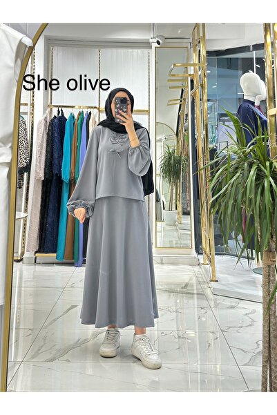 She Olive Gray Bow Eteam Grape Shoes