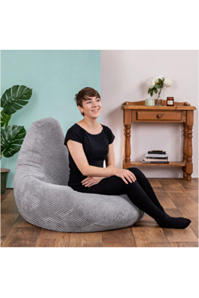 EARMUT Damla Soft Yumuşak KORD Fitilli Kadife Kumaş Armut Puf Koltuk