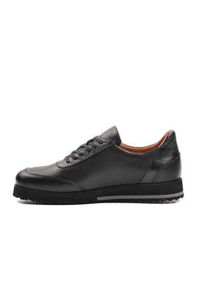 AYAKMOD Premium 6460 m Black Genuine Leather Men's Casual Shoes