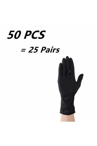 Choice 5-15 Ages Black 50pcs Disposable Nitrile Gloves For Kids Ages 5-15 Multipurpose Latex Free Service G