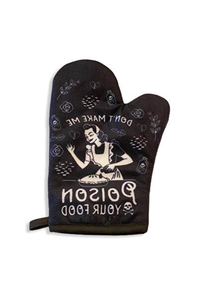 Choice1 مجموعة قفازات فرن ناعمة بتصميم "لا تجعلني أسمم طعامك" للهالوين، هدية ...