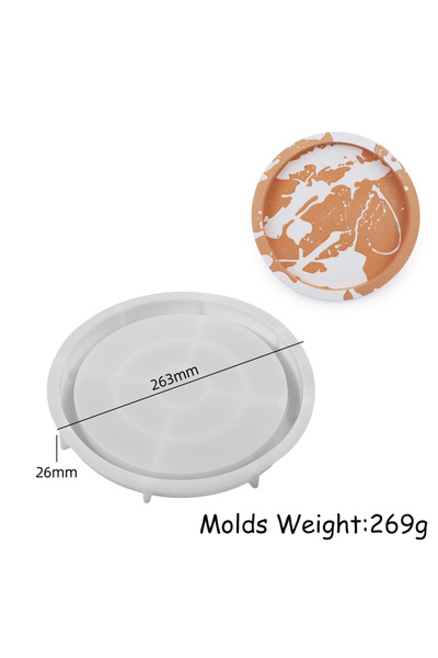 Choice3 قالب سيليكون دائري لصينية أسمنتية 02، قوالب ألواح تخزين دائرية مصنوعة...