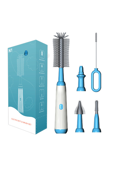 Choice Blue Electric Baby Bottle Brush 1500mah Multipurpose Silicone Cordless Infants Babe Milk Bottle Nipp