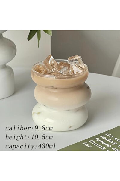 Choice1 301-400ml A 350/400ml Clear Heat Resistant Glass Coffee Mug Glass Lat...