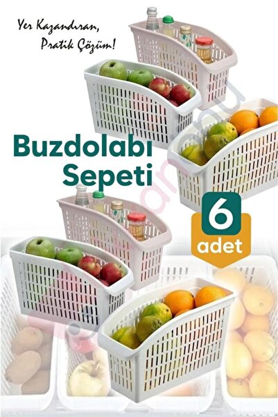 ORGANİZERS Kapris Refrigerator Interior Organizer Organizer 6 Pieces Jumbo Si...