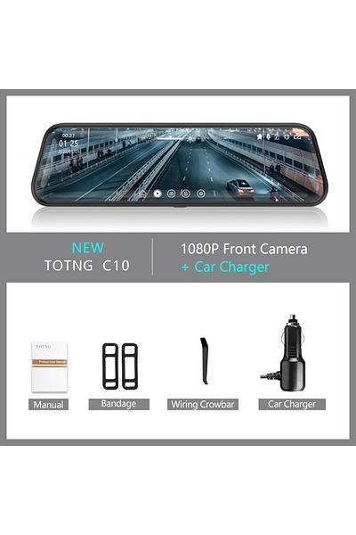 Choice 32g No Rear Camera 10 Inch Mirror Camera For Car Touch Screen Video Recorder Rearview Mirror Dash Ca