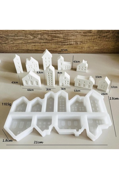 Choice1 قالب سيليكون ثلاثي الأبعاد على طراز المنازل الصغيرة الاسكندنافية، 10 ...