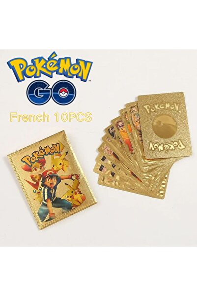 Choice5 Gold French 10PCS 10Pcs Pokemon Cards German Spanish French English V...