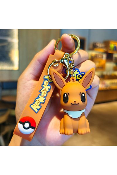 choice2 E Pokemon Action Figure Pikachu Keychain Anime Cute Snorlax Eevee Backpack Pendant Doll Car Key Rin.