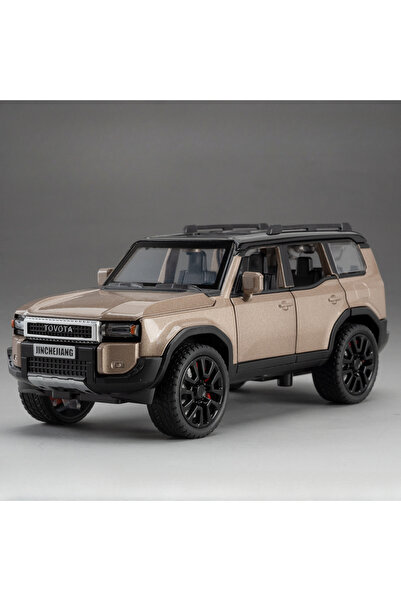 choice2 لعبة نموذج سيارة برادو رياضية متعددة الاستخدامات ذهبية بمقياس 1:32 مصنوعة من سبائك معدنية قابلة للسحب للخلف 6 أبواب مفتوحة مزودة بإضاءة وصوت للطرق الوعرة