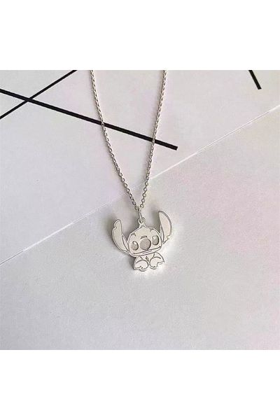 Choice 2 Lilo & Stitch Disney Necklaces for Girls Jewelry Accessor Fashion Collarbone Chain Cute Sweater C.