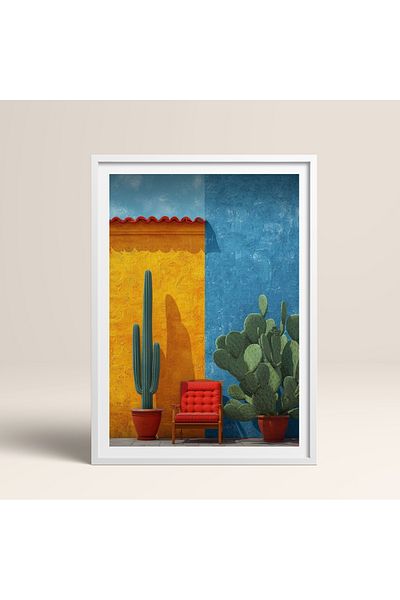 HOMEPACK Single Wooden Framed Painting One Piece Poster Painting Tk/977