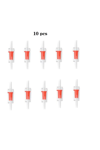 choice2 red 10PCS 10pcs Plastic One Way Check Valve for Aquarium Air Pump Non...