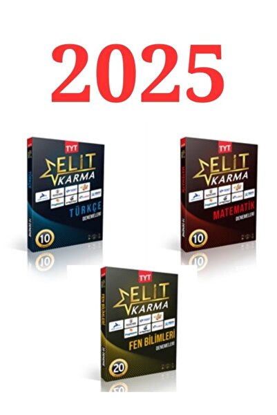 paraf yayınları Elit Karma Tyt Türkçe Matematik Fen Bilimleri 3 lü Deneme Seti