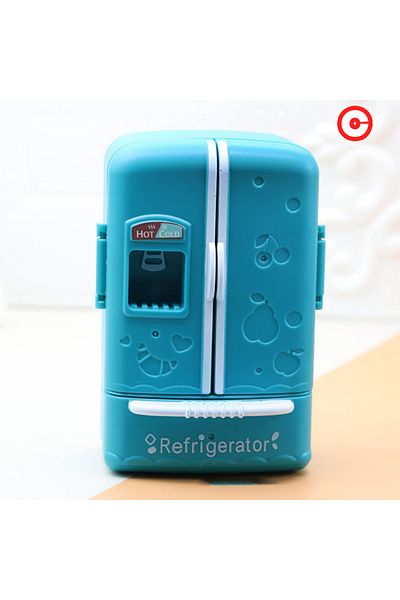 Choice Fridge C Cute Simulation Microfilm Furniture Double Door Refrigerator 1:12 Dollhouse Kitchen Model D