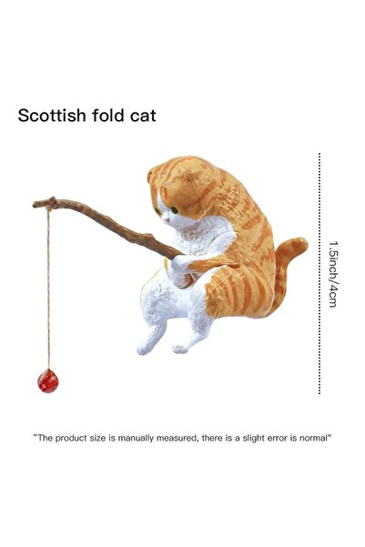 Choice3 حوض سمك أصفر، قطة صيد معلقة، منظر طبيعي إبداعي، زينة مكتبية صغيرة ممت...