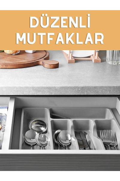 BEYLİNİ Beylini 5 θέσεων συρτάρι Organizer μαχαιροπήρουνων Fork Spoon Knife Organizer Practical Scoop 33x35 cm