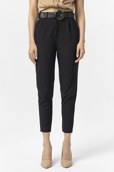 ŞİMAL Women's Belt Detailed Skinny Leg Fabric Trousers 250213   -