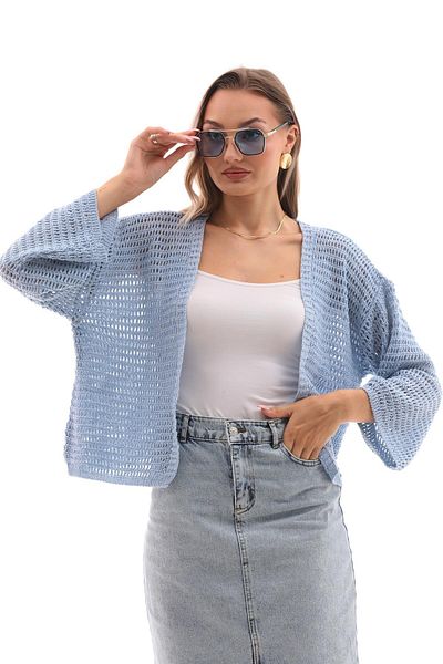 ŞİMAL Cardigan scurt tricotat cu model pentru femei 245065 -