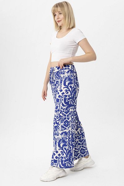 ŞİMAL Women's Patterned Wide Leg Trousers 250028   -