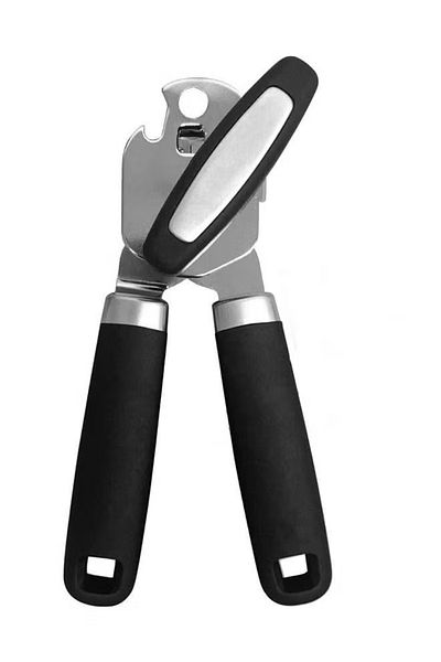 COOYA Manual Hand Held Can Opener With Soft Touch Handle, Black