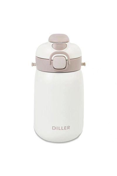 DILLER Vagonli̇fe Languages Stainless Steel Use With/Without Straw/Thermos 9073 420ml White