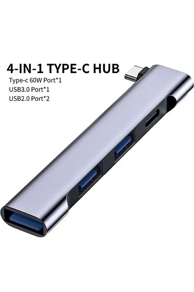 Choice TYPE C PD 60W 4-in-1 USB C HUB 3.0 PD 60W Type C 3.1 Multi Ports USB Splitter OTG Adapter USB HUB Fo