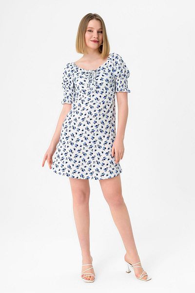 ŞİMAL Γυναικείο Λεπτομερές Φόρεμα με Floral Print - 250035