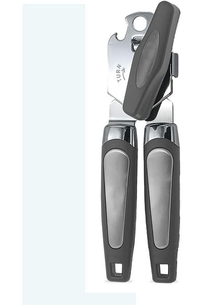 COOYA Manual Handheld Heavy Duty Steel Can Opener, Comfortable Handle, with Multifunctional Bottle Opener