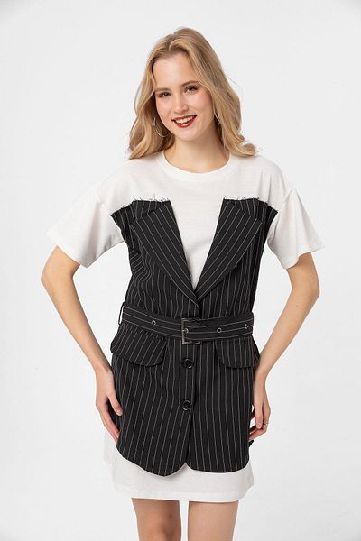 ŞİMAL Rochie de damă în dungi
