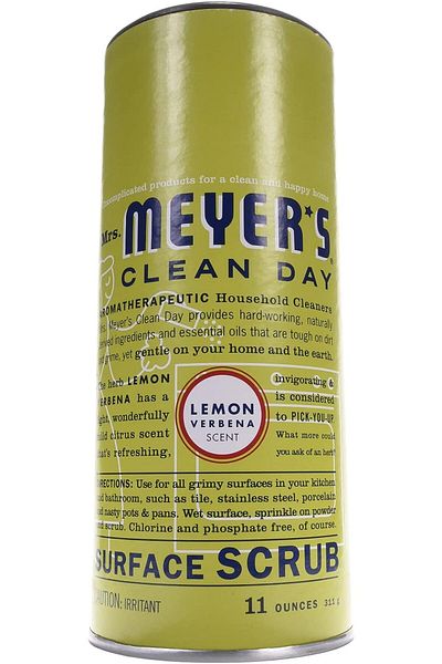 MRS. MEYER'S CLEAN DAY منظف متعدد الأسطح برائحة الليمون من السيدة مايرز، مسحوق غير قابل للخدش، 11 أونصة