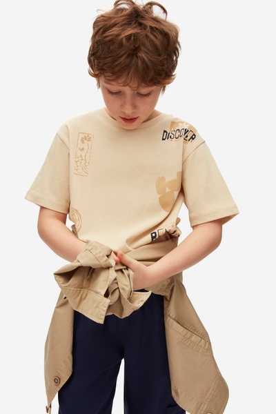 NK 08-14 РОКІВ ХЛОПЧИК КРЕМ DISCOVER ФУТБОЛКА - КРЕМ