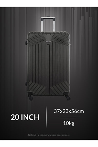 PARAJOHN Nior Cabin Size ABS Hardside Spinner Luggage Trolley – Lightweight 10KG 4-Wheel, 20 Inch, Grey