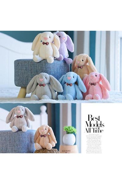 Sole 65 cm Long Ear Bunny with Bow Tie Plush Rabbit - My Sleeping Friend