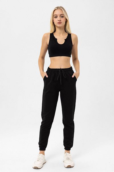 ŞİMAL Pantaloni de trening pentru femei singure cu talie de cauciuc - 245025