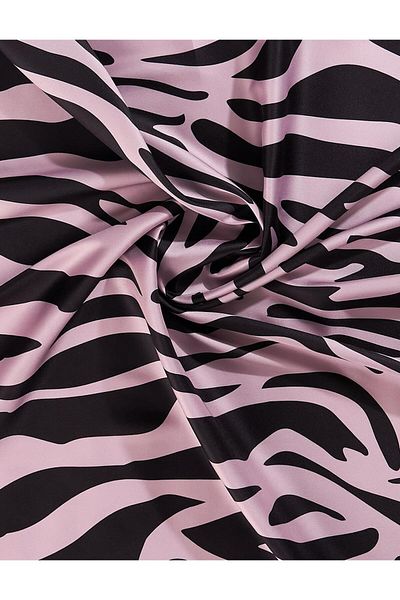 Kayra Μαύρο κασκόλ με σχέδιο Zebra