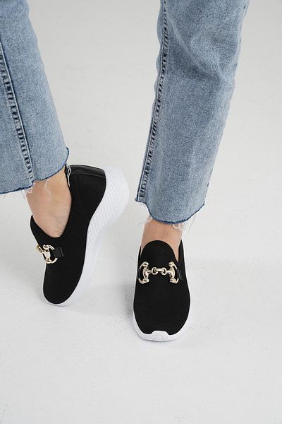 Beyond Women's White Sole Black Gc Buckle Sneaker 4cm Byndsnkk04