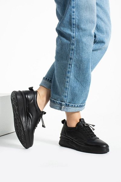 Getcho Pantofi de damă Fared din piele naturală neagră