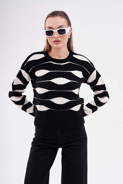 ŞİMAL Patterned Casual Knitwear Women's Knitted Sweater - 245146