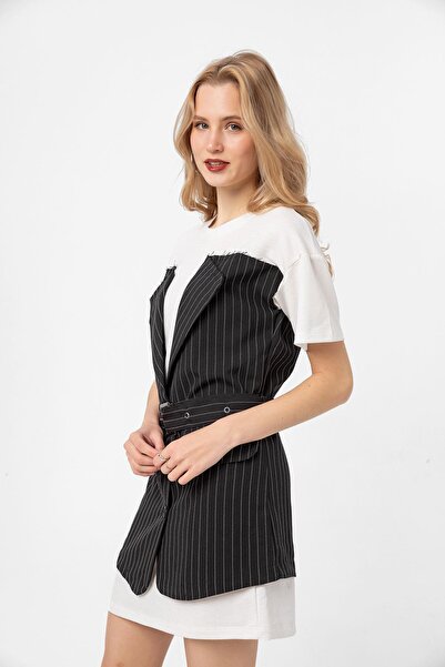 ŞİMAL Rochie de damă în dungi