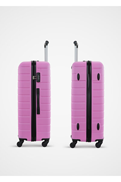 PARAJOHN Beta Cabin Size ABS Hardside Spinner Luggage Trolley – Lightweight 10KG 4-Wheel, 20 Inch, Pink